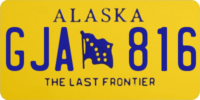 AK license plate GJA816