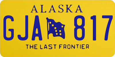 AK license plate GJA817