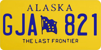 AK license plate GJA821