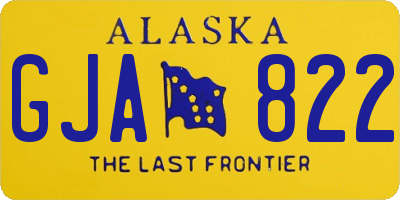 AK license plate GJA822