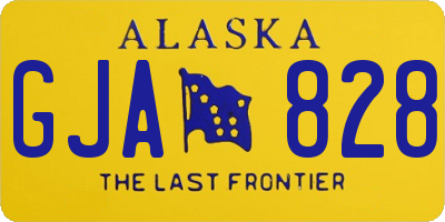 AK license plate GJA828