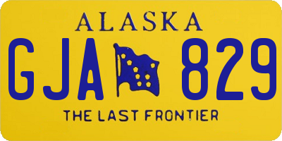 AK license plate GJA829