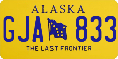 AK license plate GJA833