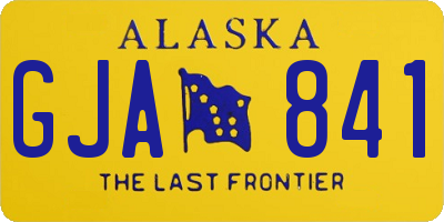 AK license plate GJA841