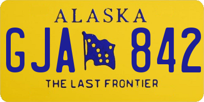 AK license plate GJA842