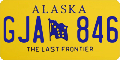 AK license plate GJA846