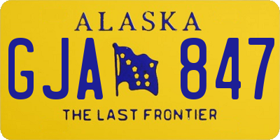 AK license plate GJA847