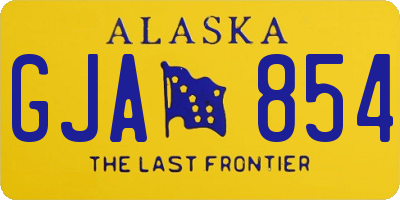 AK license plate GJA854