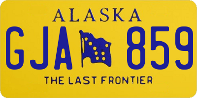 AK license plate GJA859