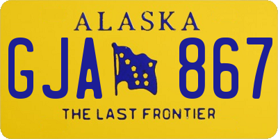 AK license plate GJA867