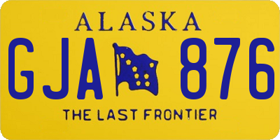 AK license plate GJA876
