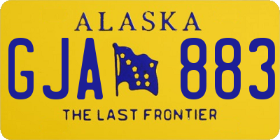 AK license plate GJA883
