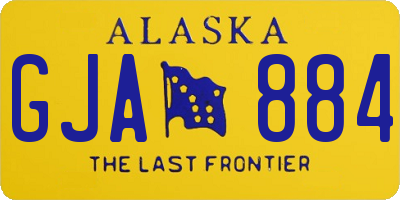 AK license plate GJA884