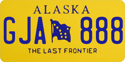 AK license plate GJA888