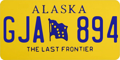 AK license plate GJA894