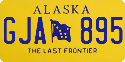 AK license plate GJA895