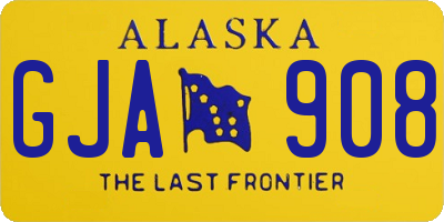 AK license plate GJA908