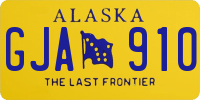 AK license plate GJA910