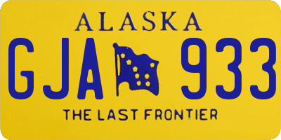 AK license plate GJA933