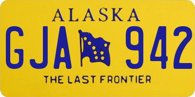 AK license plate GJA942