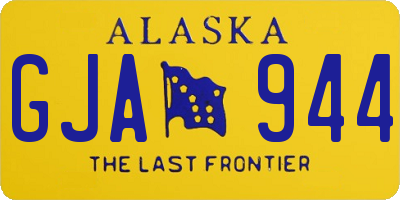 AK license plate GJA944
