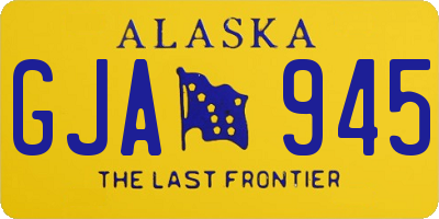 AK license plate GJA945
