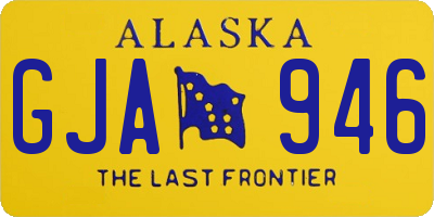 AK license plate GJA946