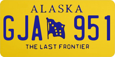 AK license plate GJA951