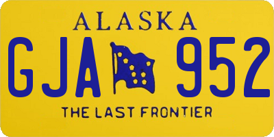 AK license plate GJA952