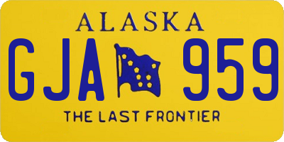 AK license plate GJA959
