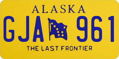 AK license plate GJA961