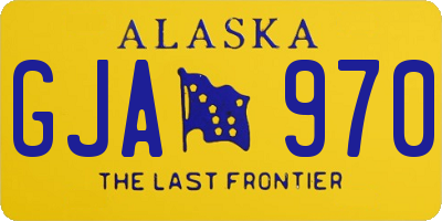 AK license plate GJA970