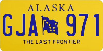 AK license plate GJA971