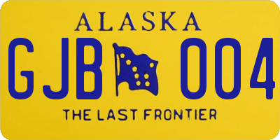 AK license plate GJB004