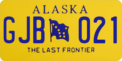 AK license plate GJB021