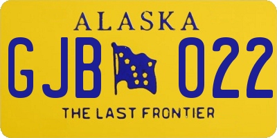AK license plate GJB022
