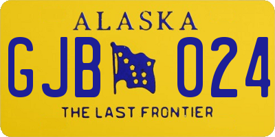 AK license plate GJB024
