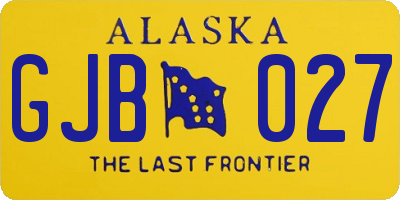 AK license plate GJB027