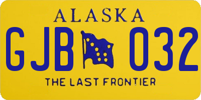 AK license plate GJB032