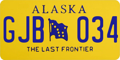 AK license plate GJB034