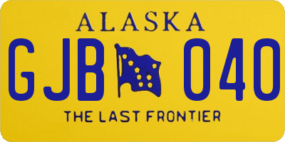 AK license plate GJB040