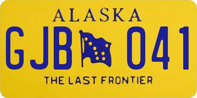 AK license plate GJB041