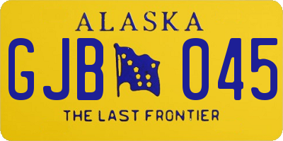 AK license plate GJB045