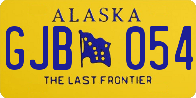 AK license plate GJB054