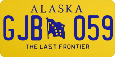 AK license plate GJB059