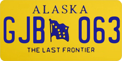 AK license plate GJB063