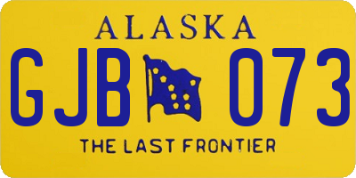 AK license plate GJB073