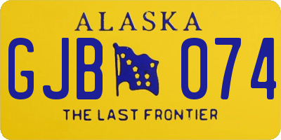 AK license plate GJB074