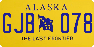 AK license plate GJB078
