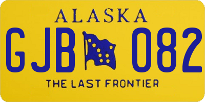 AK license plate GJB082